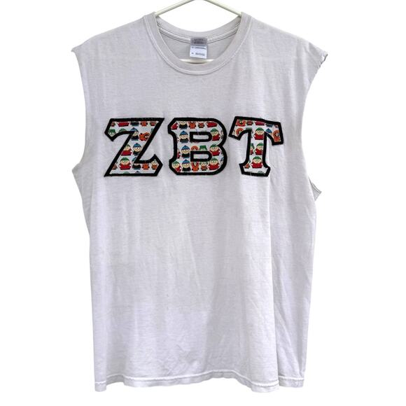 ZBT Other - ZBT Embroidered South Park Zeta Beta Tau Tank Top Cut Off T-Shirt Mens Medium